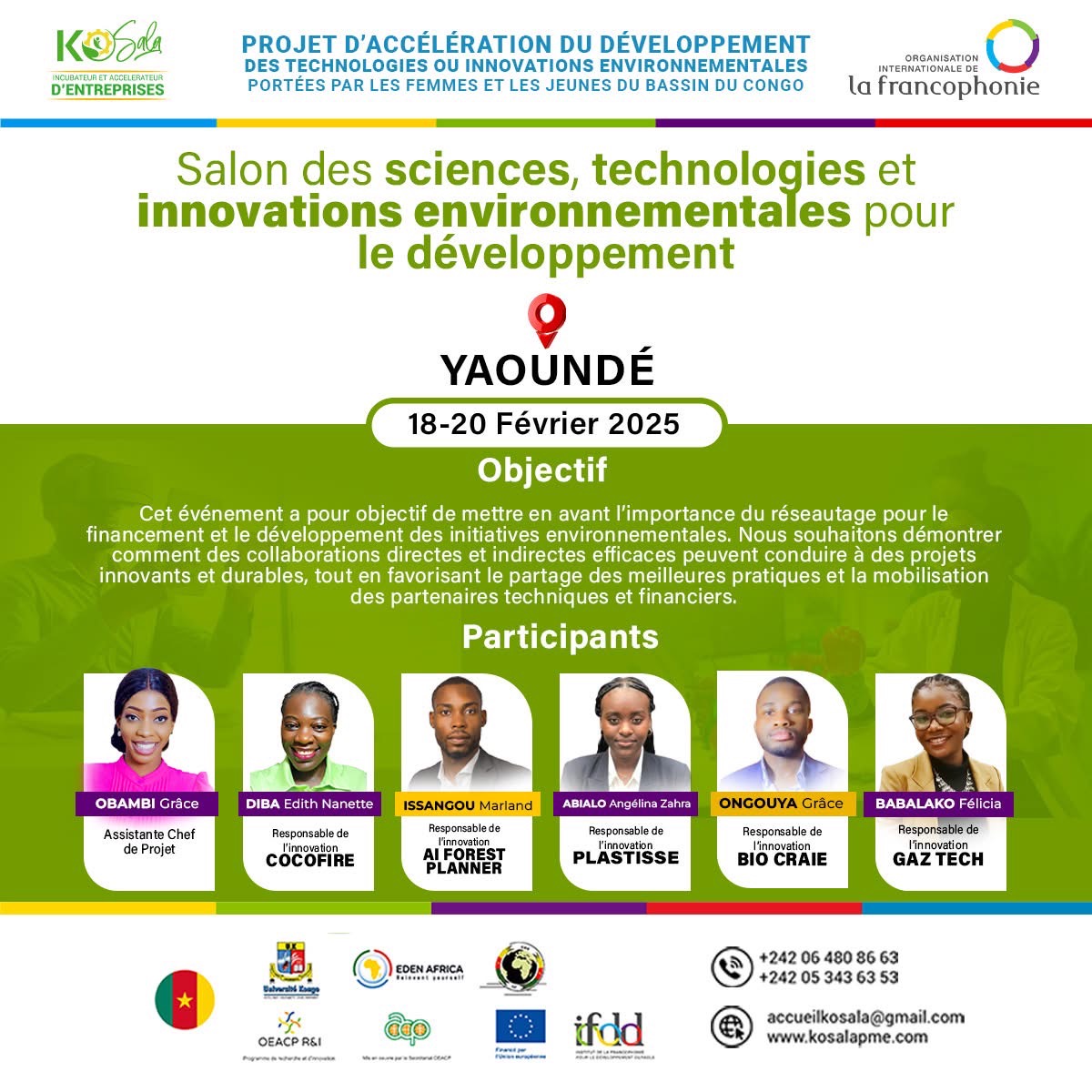 Cinq jeunes entrepreneurs congolais au Salon International de l’Innovation à Yaoundé