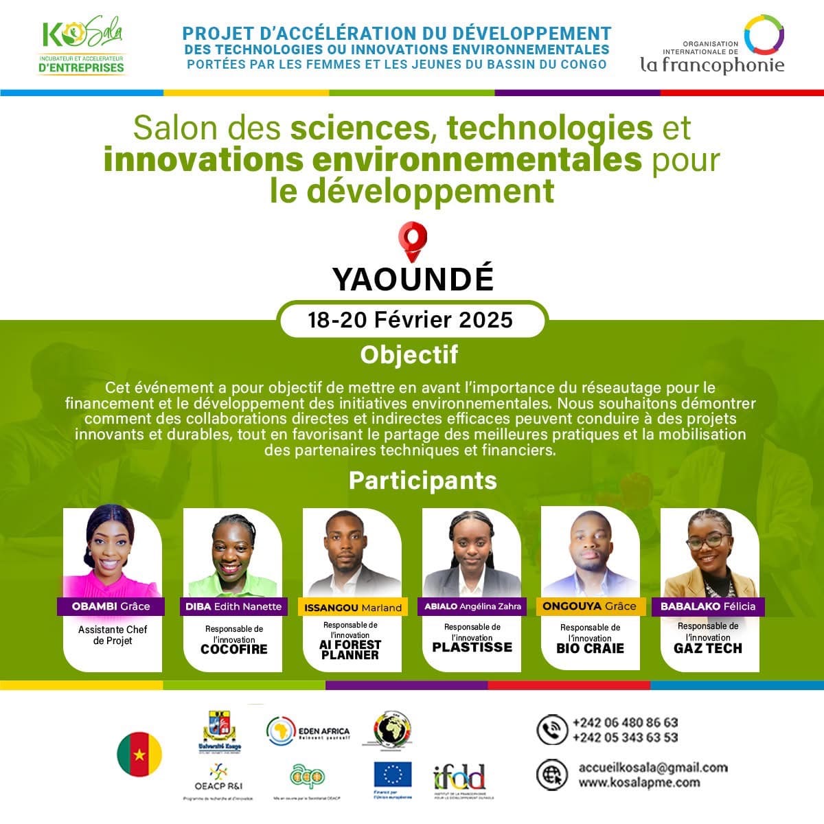 Cinq jeunes entrepreneurs congolais au Salon International de l’Innovation à Yaoundé